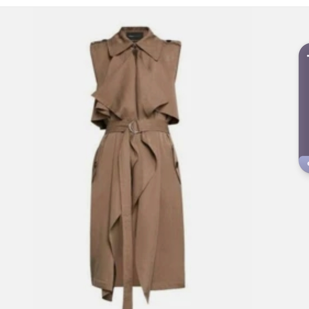 BCBGMaxAzria BRIELLE Designer Long Belted Runway Vest Trench Coat. New With Tags